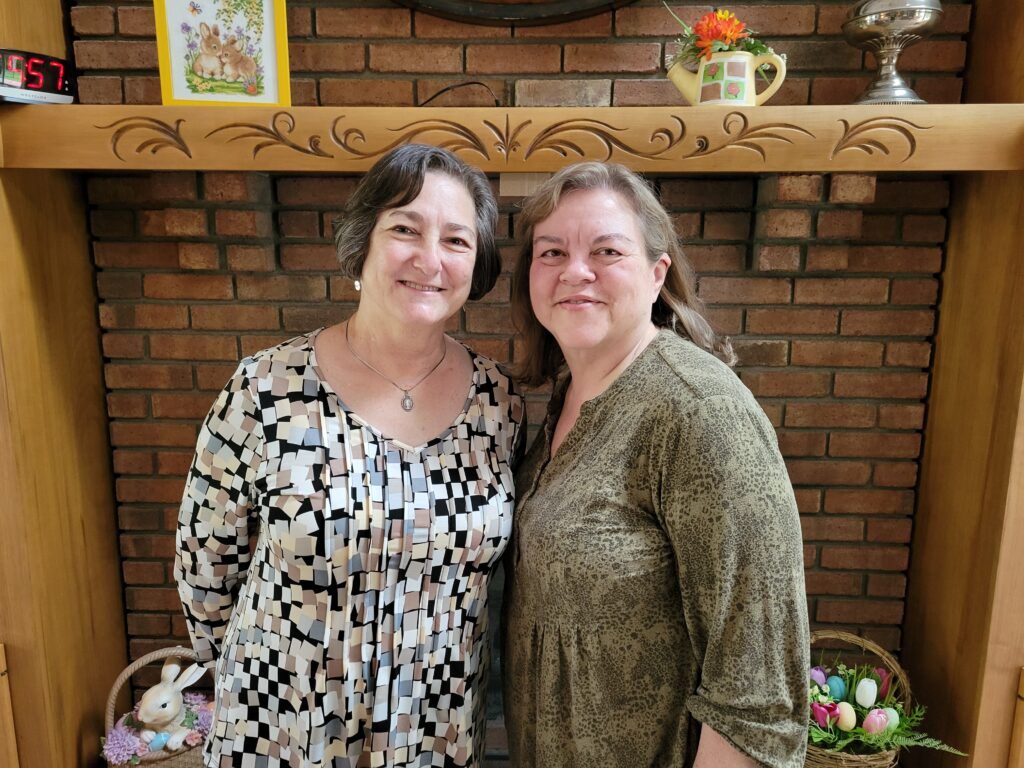 Nancy Zajac (left) and her sister Barb Frank (right)